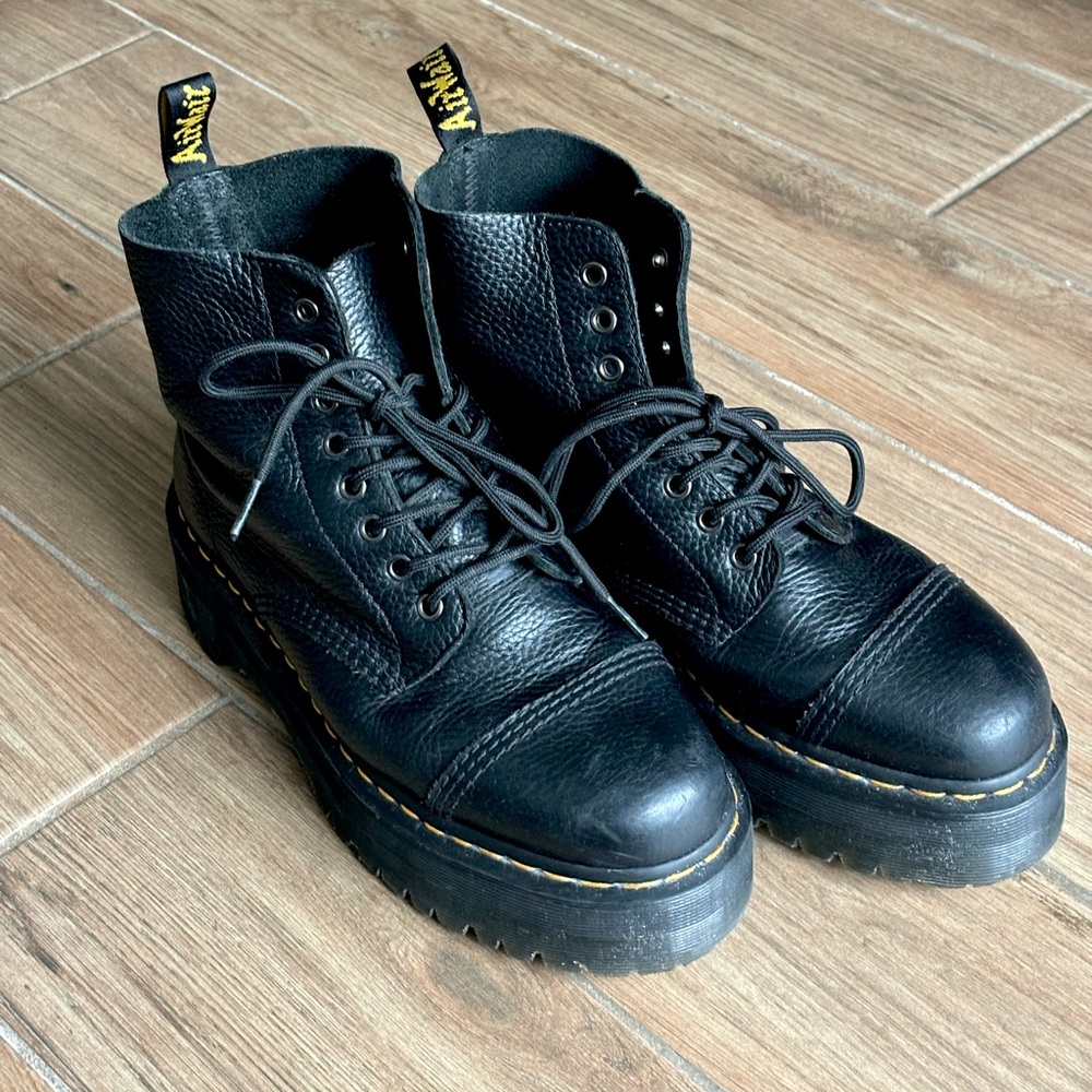 Leather Dr Martens Platform Boots